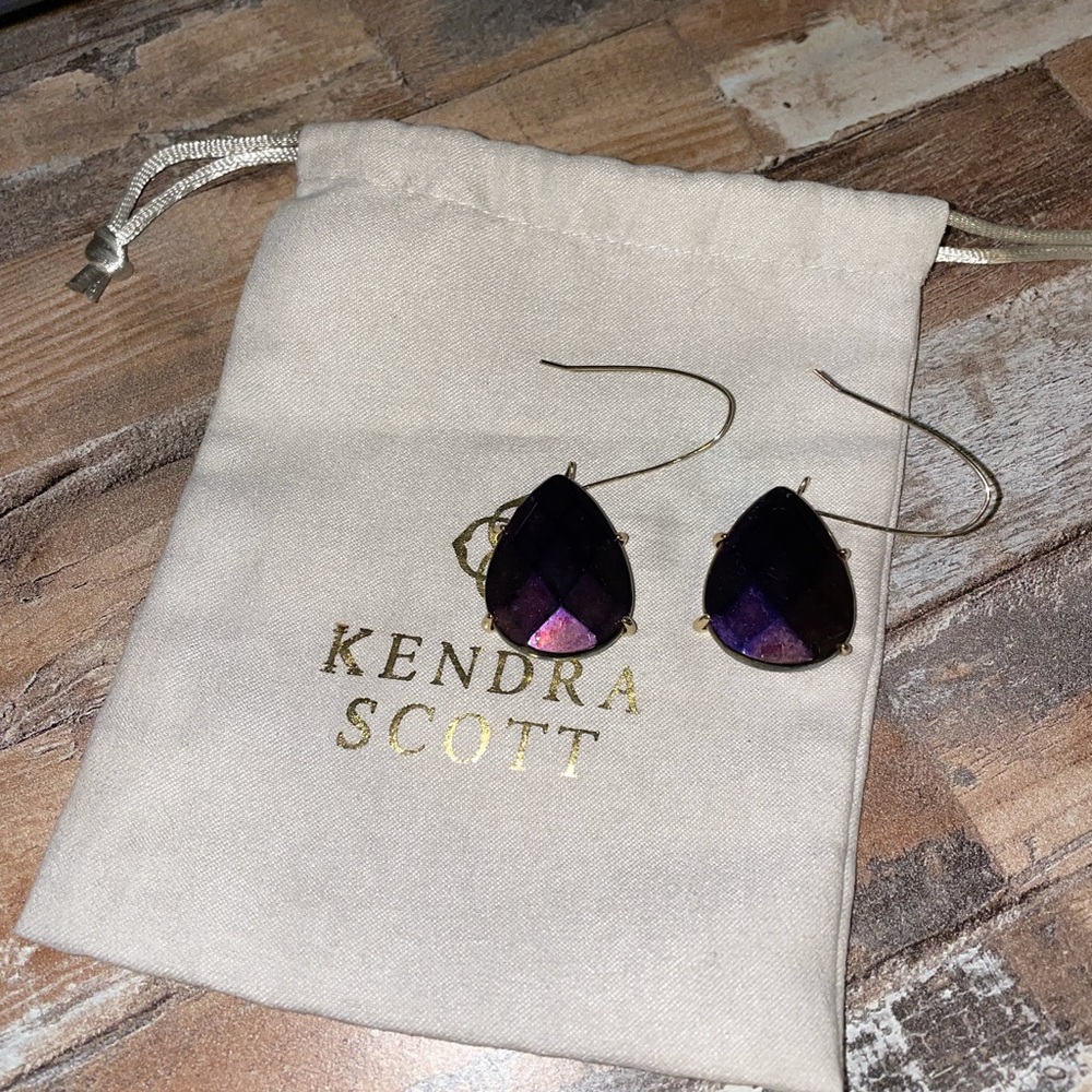 Dark purple Kendra Scott drop earrings